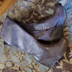 Size 8 Dr. Scholl's brown wedge boots